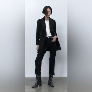 Zara Black Pea Coat for Women Size XL